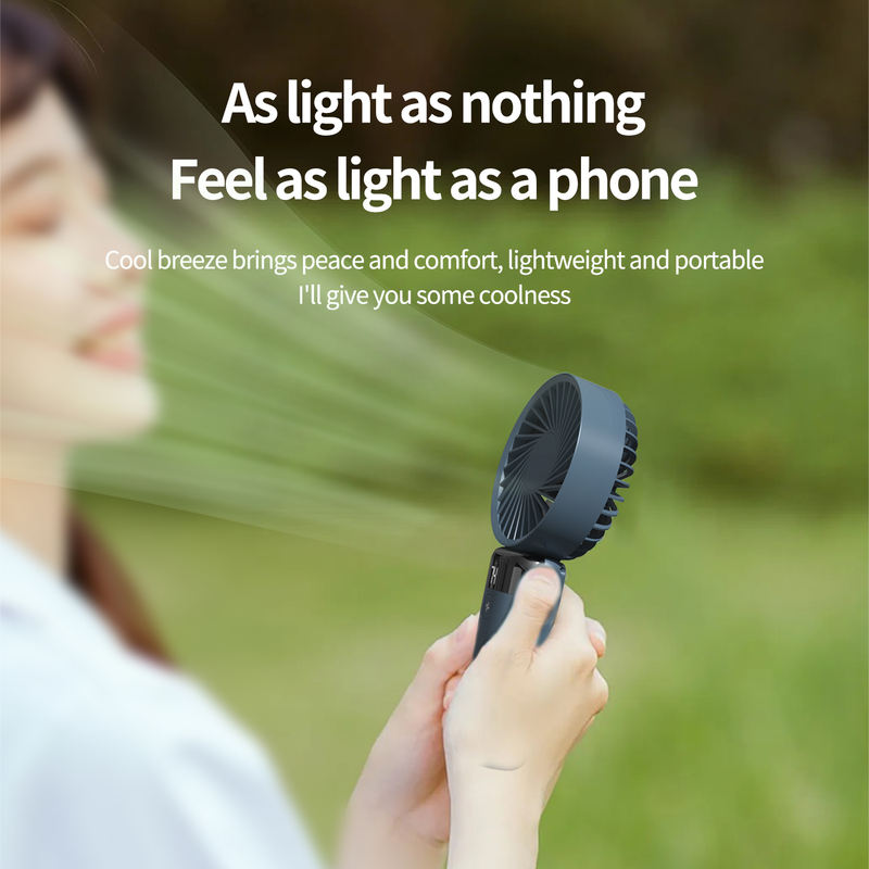 Model 175 USB Rechargeable Handheld Fan, OEM/ODM Supported, Personal Cooling Fan with Stand