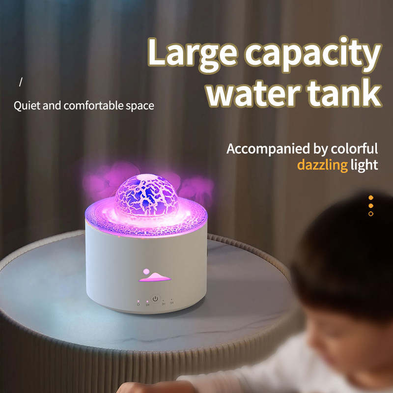130 Volcano Aroma Diffuser Manufacturer, 250ml Humidifier with Crackle Lava Light