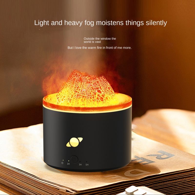 130C Volcano Aroma Diffuser Manufacturer, 250ml Humidifier with Multi-Material Customization