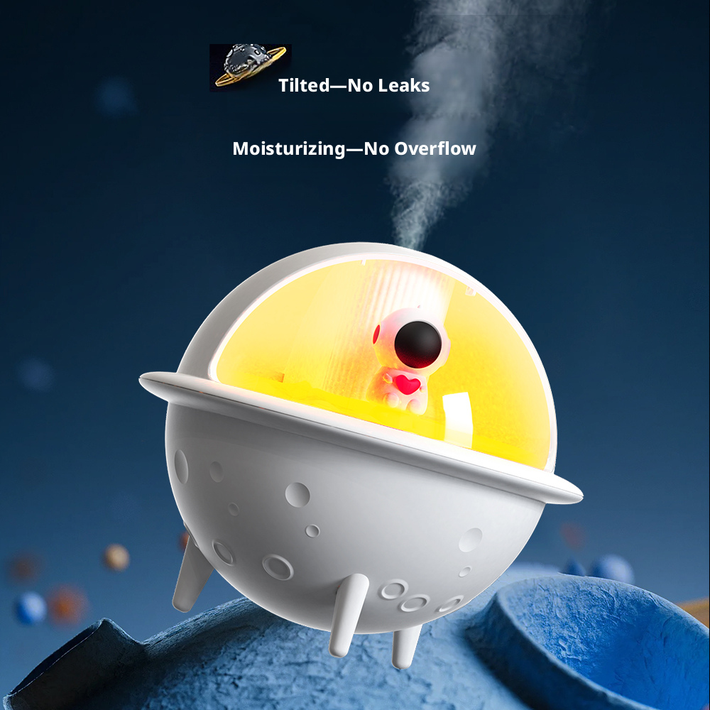 Model JS113 Spaceship Humidifier Manufacturer, 500ml Portable Humidifier with 1200mAh Battery