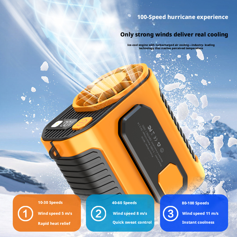 Model M336 High-Speed Waist Fan Manufacturer, 5000mAh Ultra-Long Battery Life Clip-On Fan