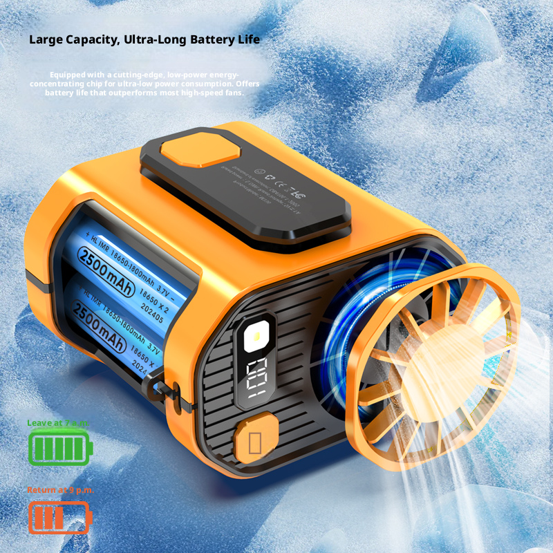 Model M336 High-Speed Waist Fan Manufacturer, 5000mAh Ultra-Long Battery Life Clip-On Fan