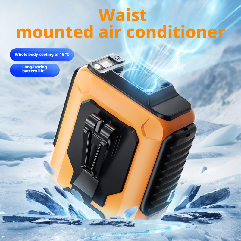 Model LK101 2-in-1 Waist Fan with Power Bank, USB Fast Charge Output, Ultra-Lightweight 260g