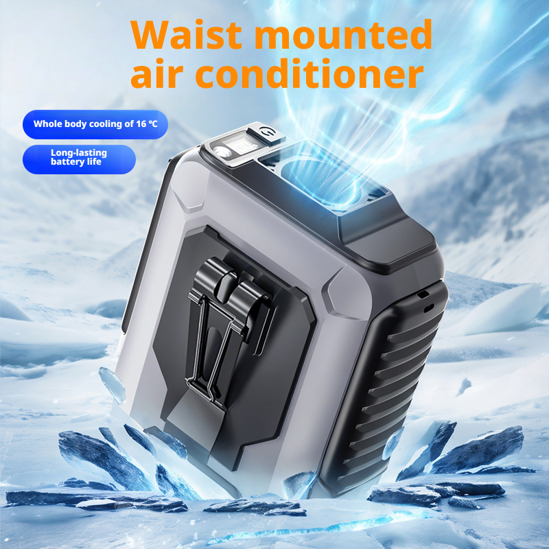 Model LK101 2-in-1 Waist Fan with Power Bank, USB Fast Charge Output, Ultra-Lightweight 260g