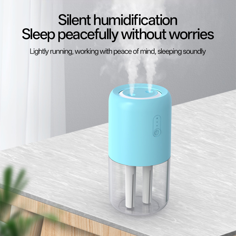 Model 823B Dual Nozzle Humidifier Manufacturer, 280ml Wireless Humidifier with High Mist Output