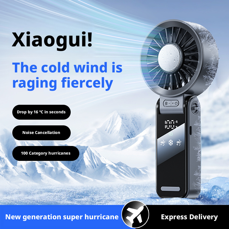 Model S12 Foldable Handheld Fan Supplier, ABS & Aluminum Alloy Build, Bulk Orders Supported
