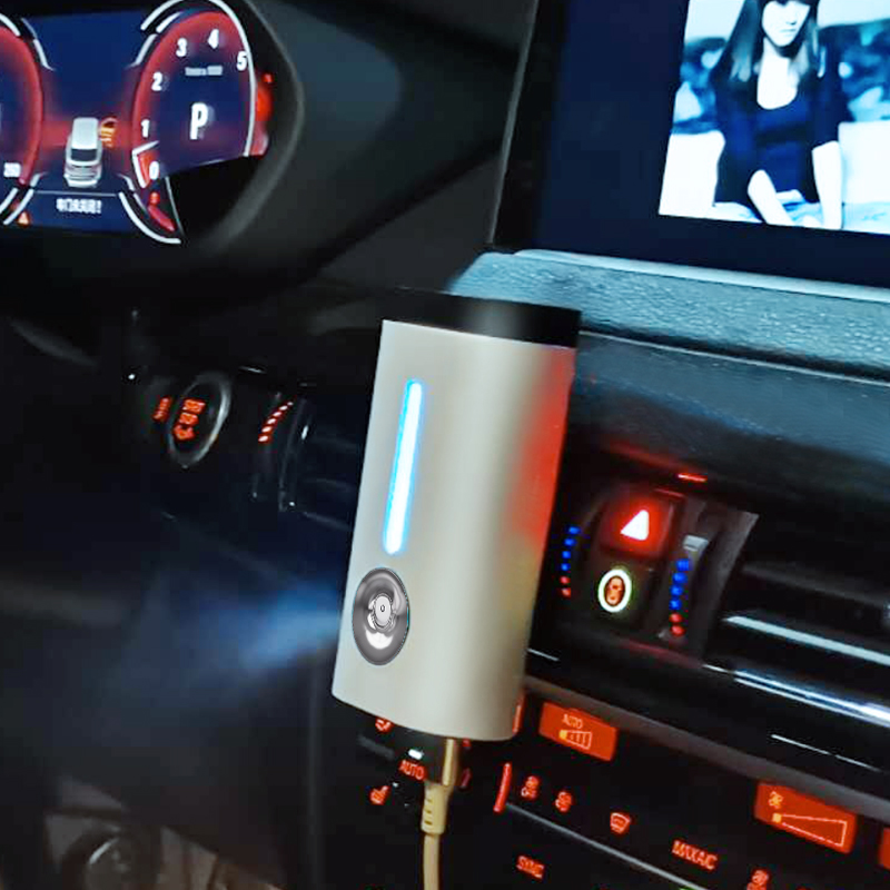 Model 907 Car Humidifier Manufacturer, 100ml Mini USB Humidifier with LED Light Strip