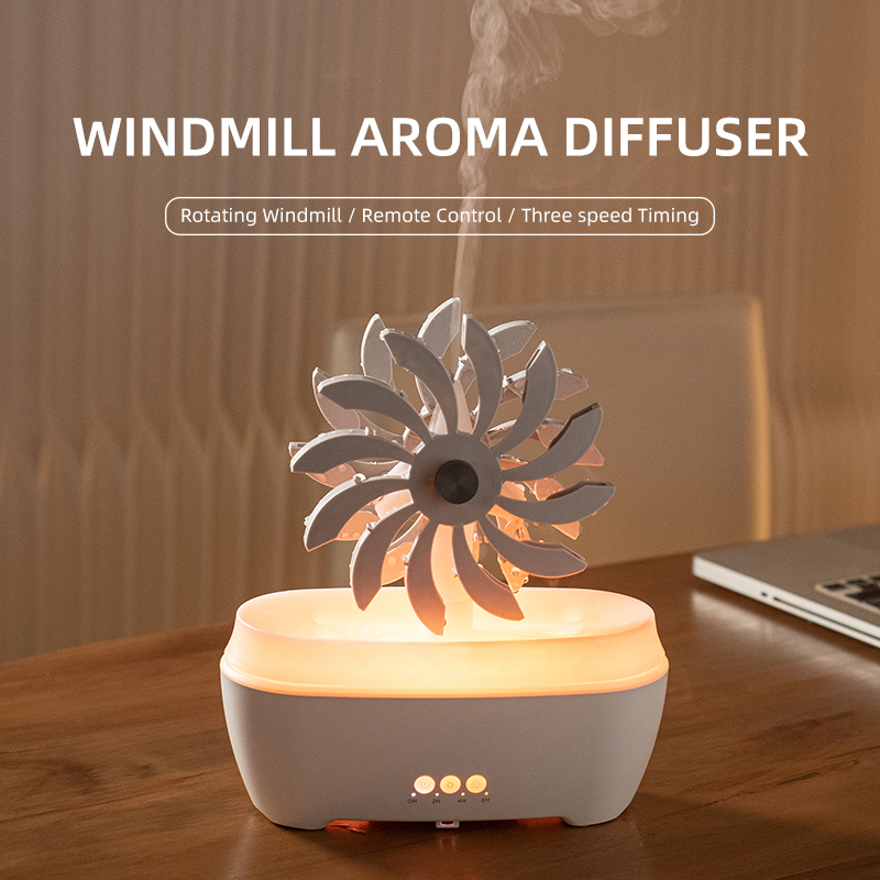 278/V57 Windmill Aroma Diffuser Manufacturer, 300ml Rotating Humidifier with Remote Control