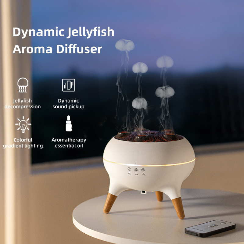 290 Jellyfish Aroma Diffuser Manufacturer, 250ml Humidifier with Remote & Colorful Light