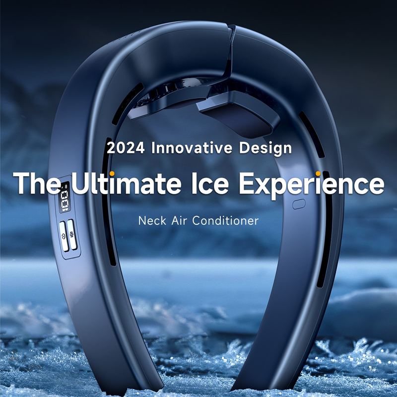 Model TC25 Long-Lasting Neck Fan, OEM/ODM Supported, with 3-Speed Control & Screen