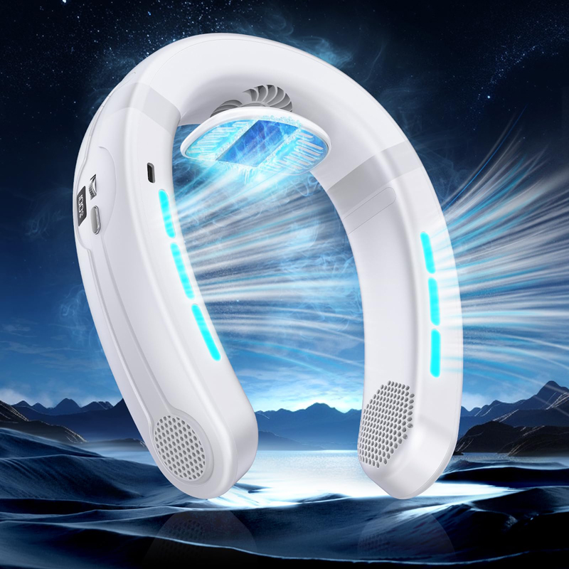 Model Y26 Semiconductor Cooling Neck Fan Supplier, ABS/Aluminum Alloy Build, Bulk Orders Supported