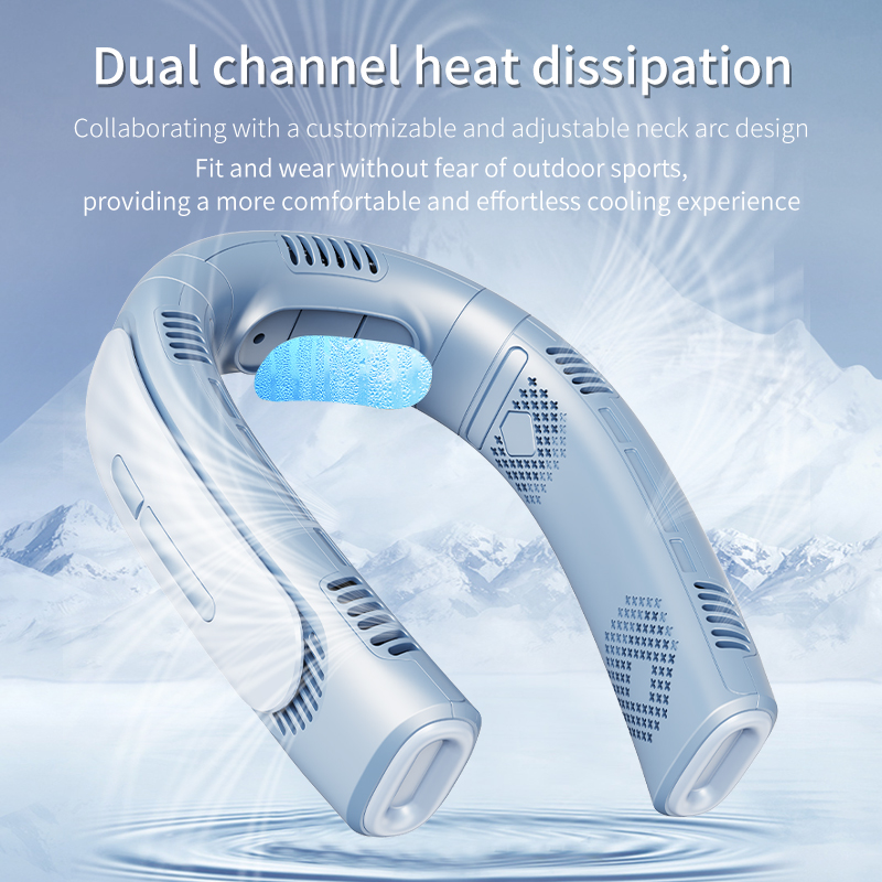 Model TC05 Hands-Free Cooling Neck Fan, OEM/ODM Supported, with Ice-Cooling Technology