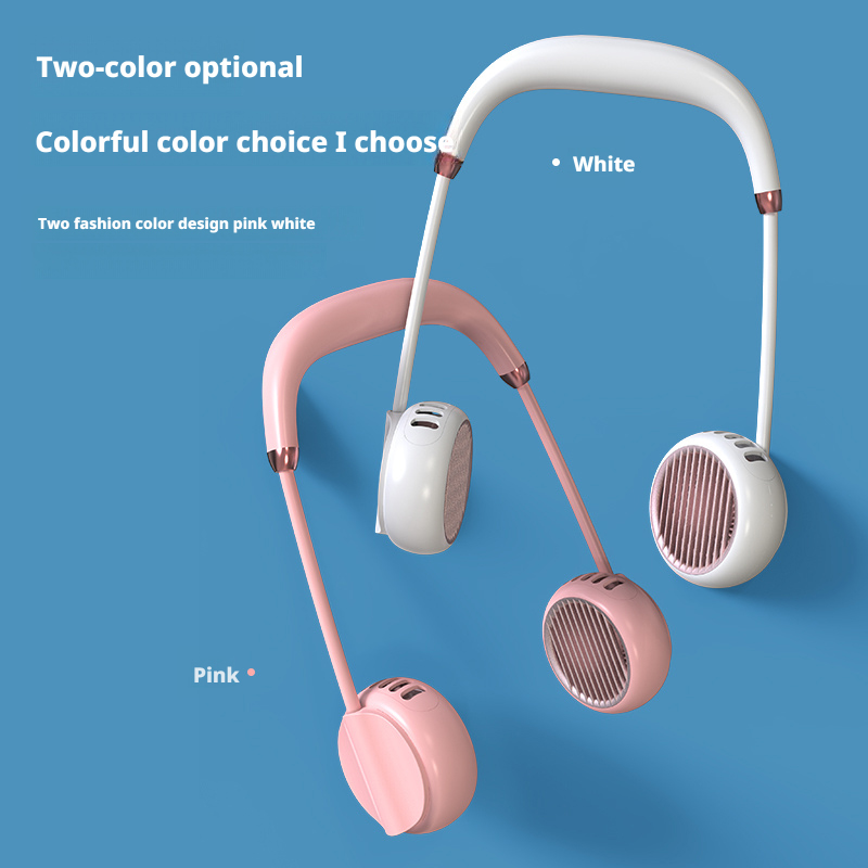 Model HX-923 Battery-Powered Neck Fan Manufacturer, 2000mAh Battery, 2 Colors Available