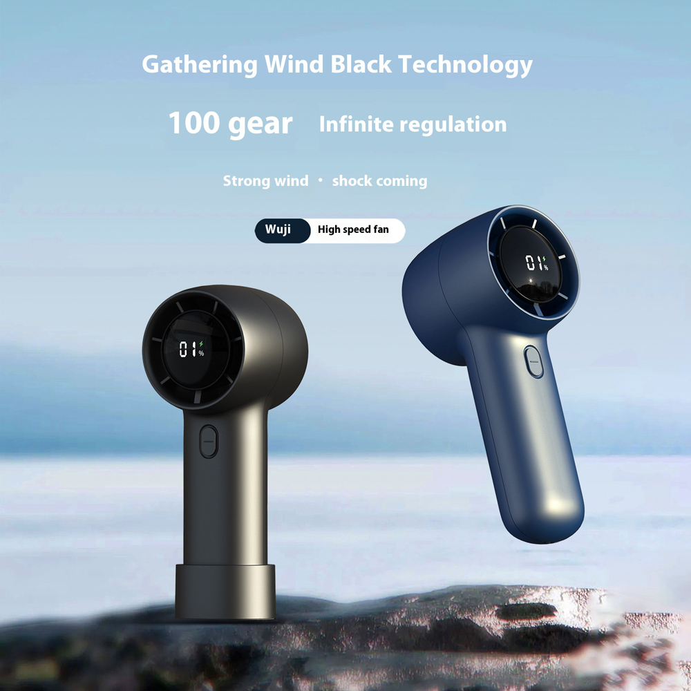 Model HX-131C 3000mAh Handheld Mini Fan, Factory Direct, Lightweight 174g, Sleek Modern Design