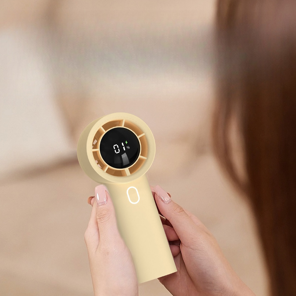 Model HX-130 Portable Handheld Fan, 3000mAh Battery-Powered, Compact & Lightweight for Travel & Daily Use