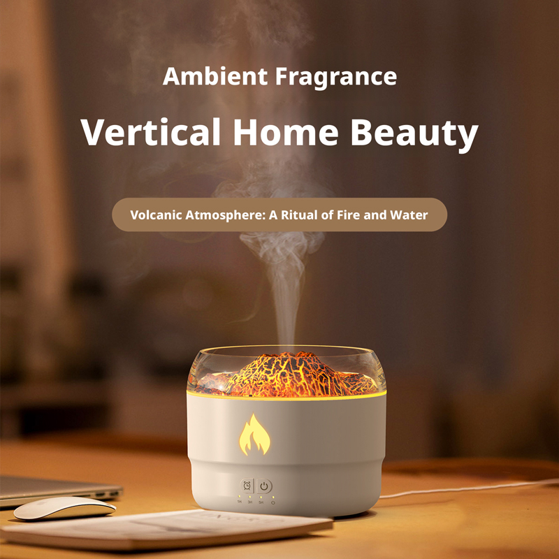 167C Volcano Aroma Diffuser Manufacturer, 280ml Humidifier with Dual Light Effects