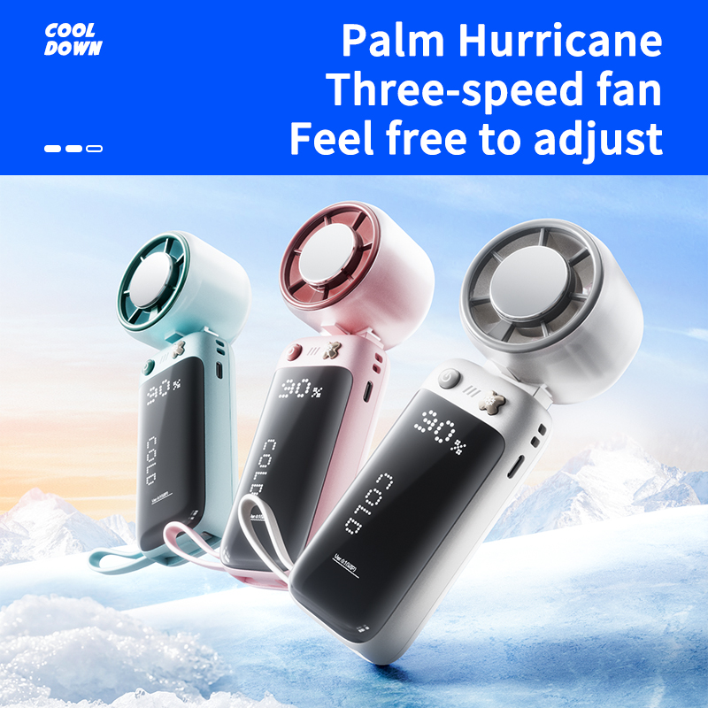 HY-F2 Handheld Ice Compress Fan | 4000mAh, 200-Speed, Foldable with Power Bank Factory
