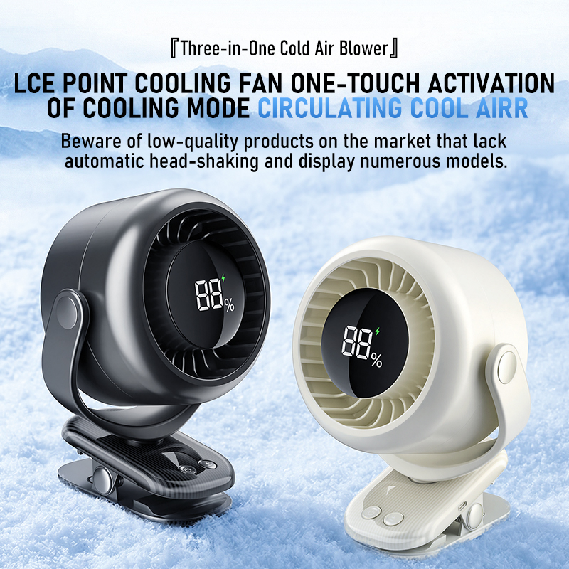 HY-F9 Clip-On Desk Circulation Fan | 4000mAh, 100-Speed, 180° Oscillation Factory