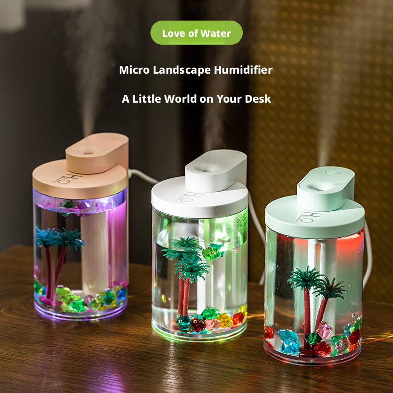 LA-0610 Aroma Humidifier, OEM/ODM Supported, Unique Mini Landscape Style