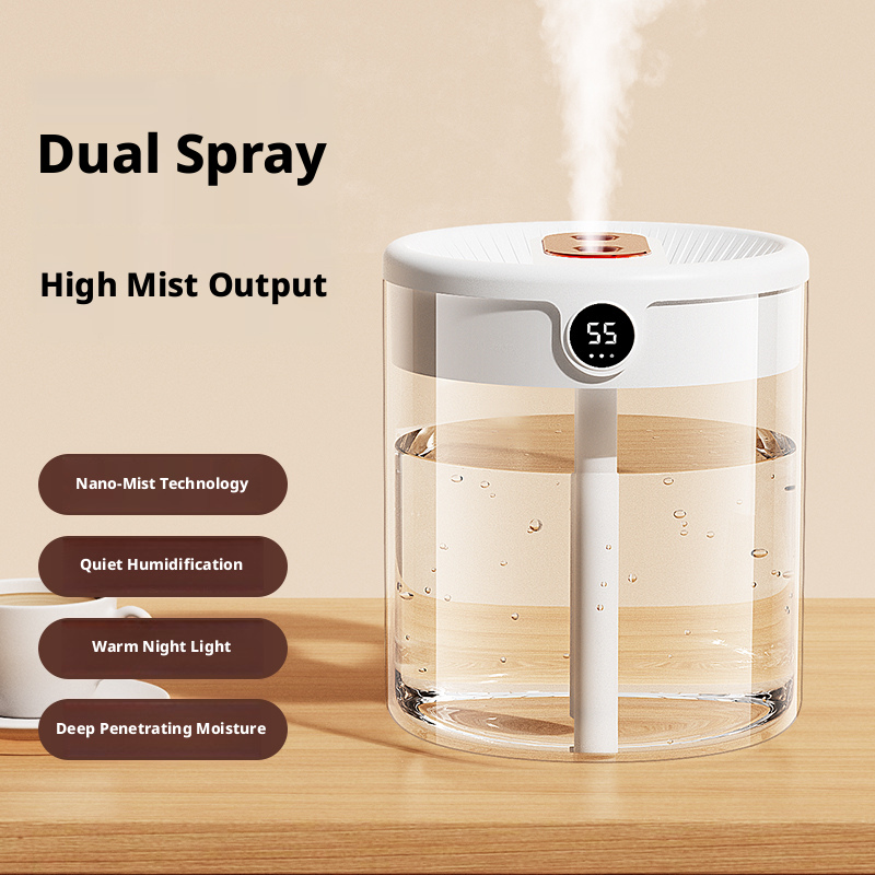 K15 Dual Nozzle Humidifier Manufacturer, 2L Transparent Water Tank