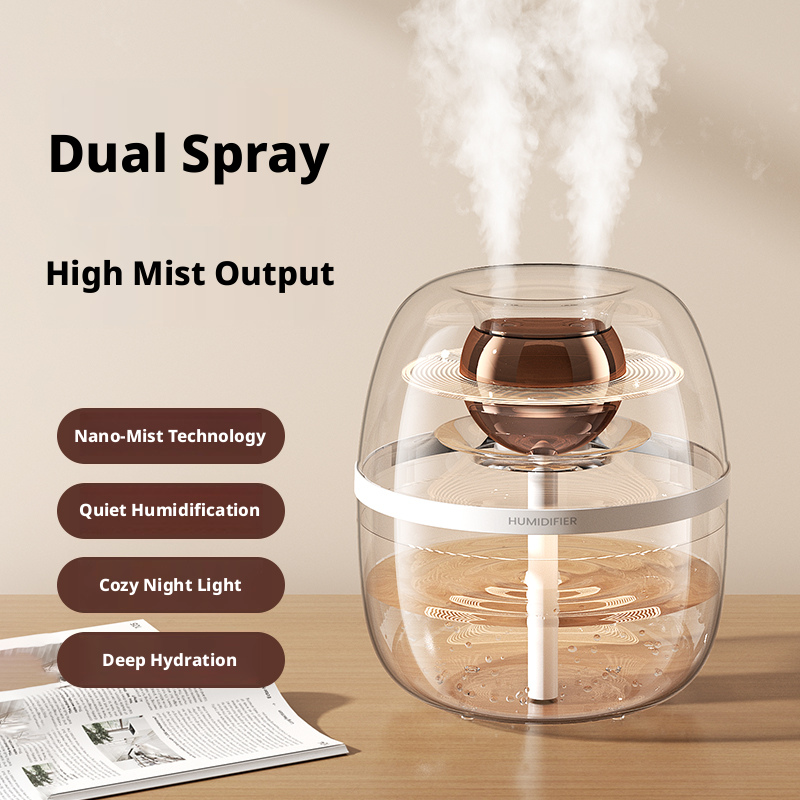 K30 Dual Nozzle Humidifier Manufacturer, 3L Large Transparent Tank