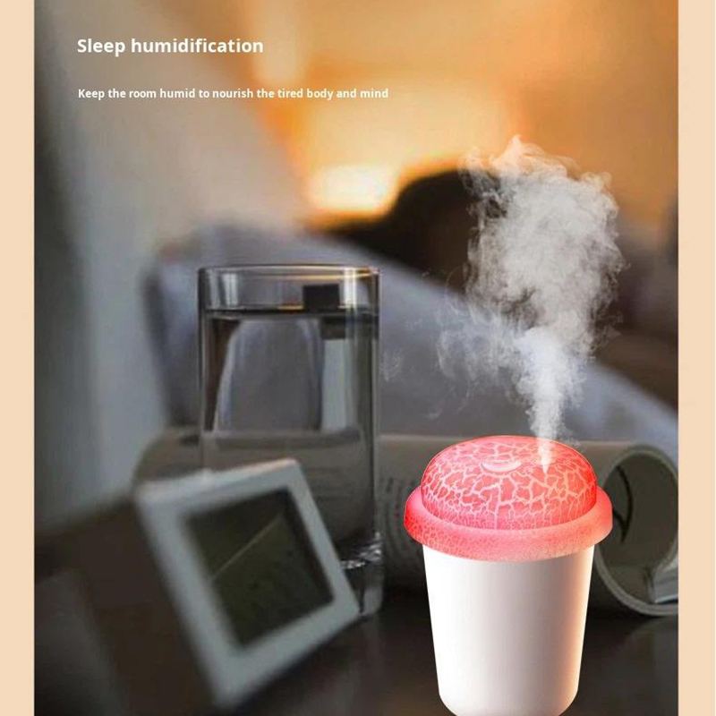 Model 808 Cracked Effect Humidifier Manufacturer, 300ml Portable USB Cool Mist Humidifier