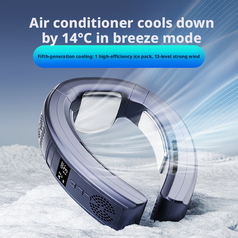 Model LY02 Pro Neck Fan Manufacturer, 7000mAh 2-in-1 Cooling & Heating Wearable Fan