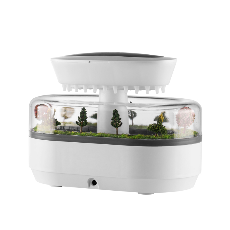 286 Raindrop Aroma Diffuser Manufacturer, 250ml Humidifier with Forest Micro Landscape & White Noise