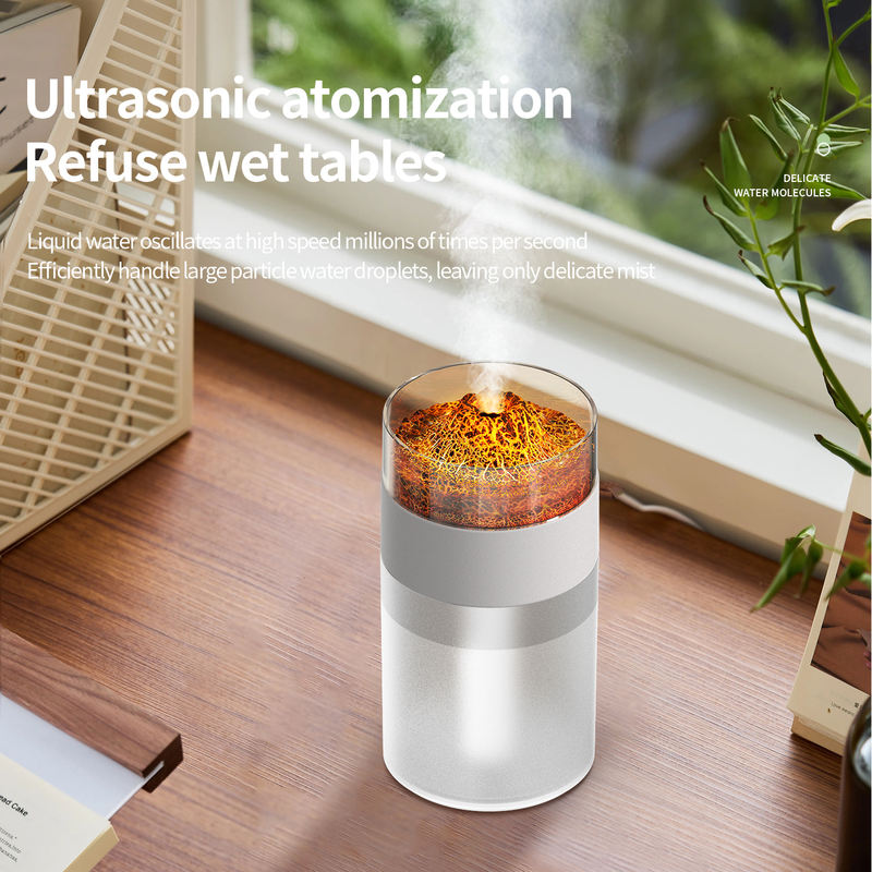 Model 856A Volcano Humidifier Manufacturer, 250ml Desktop Humidifier with Ultrasonic Atomization