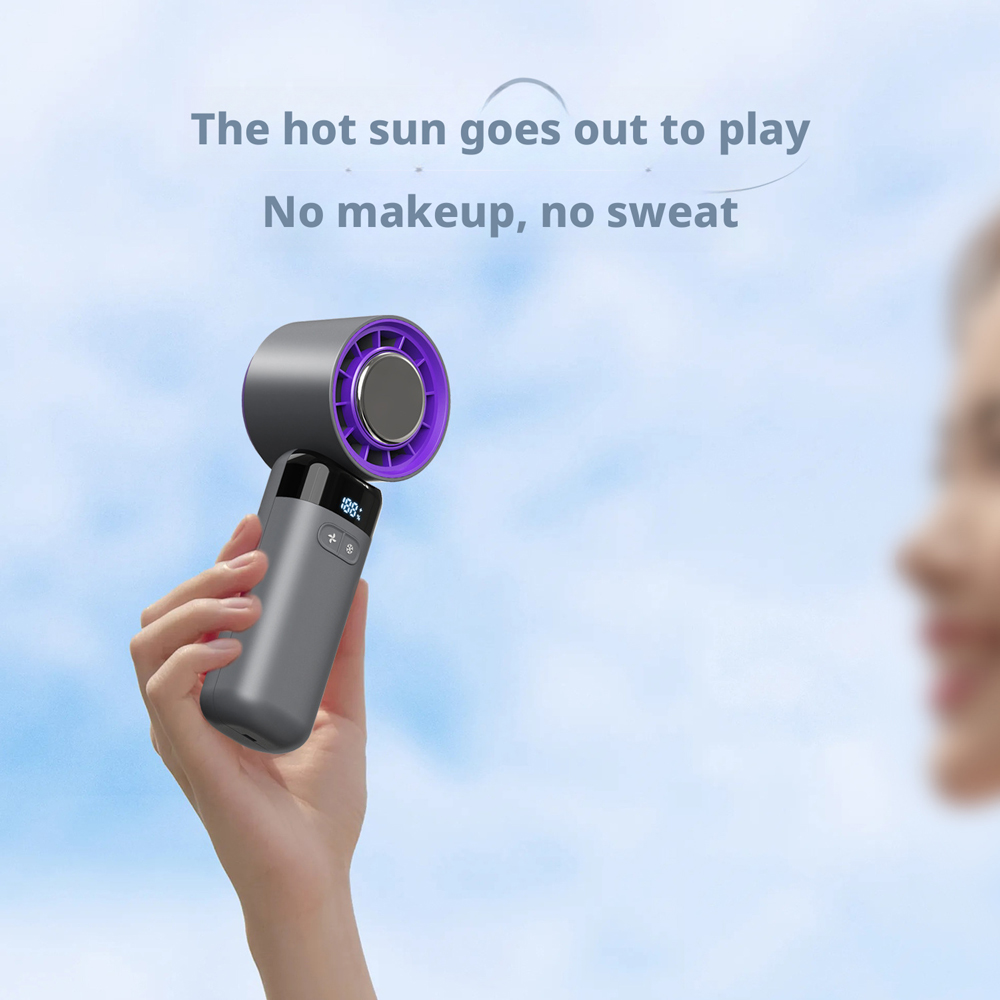 Model HX-F325 USB Rechargeable Handheld Fan, OEM/ODM Supported, Personal Cooling Fan for Summer