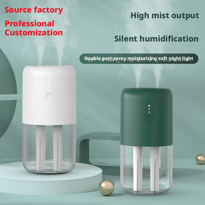 Model 823B Dual Nozzle Humidifier Manufacturer, 280ml Wireless Humidifier with High Mist Output