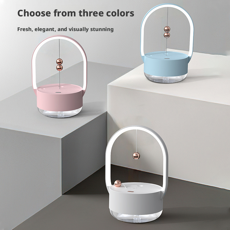 Model 825 Magnetic Levitation Humidifier Manufacturer, 300ml Rechargeable Humidifier with LED Night Light