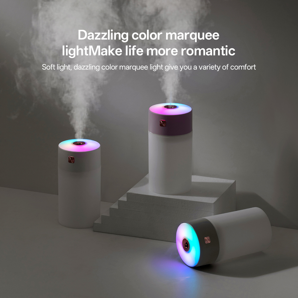 LA-0627 Humidifier Manufacturer, 300ml Mini USB Humidifier with Rainbow LED Light