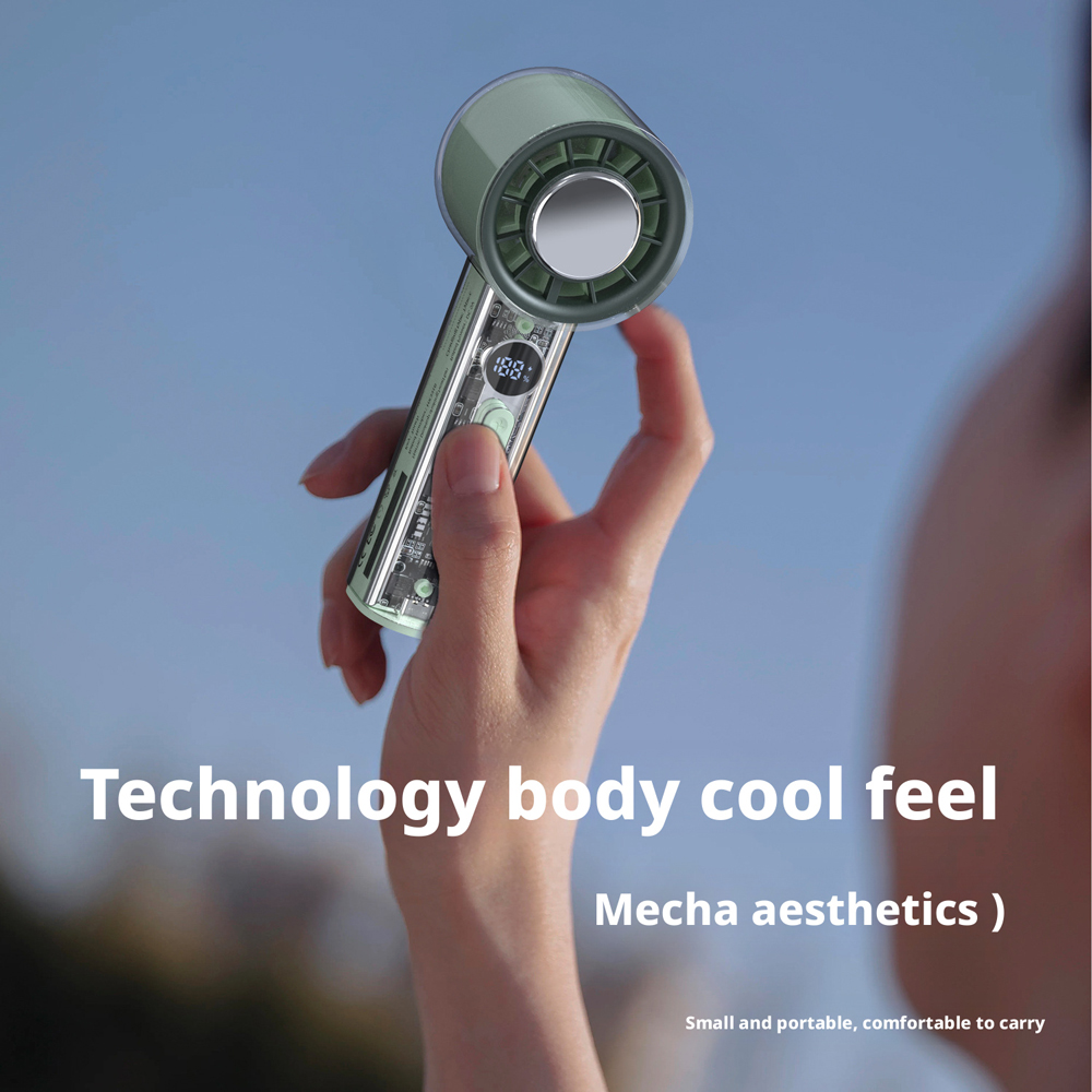 Model HX-F331B Black Technology Refrigeration Handheld Fan Supplier, Compact & Powerful, Bulk Orders Supported