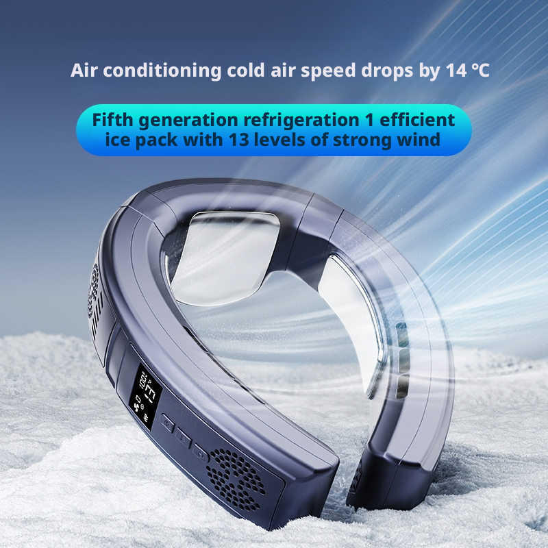 Model LY02 Wearable Neck Fan, Factory Direct, Type-C 2A Fast Charge, 2-3H Charging Time