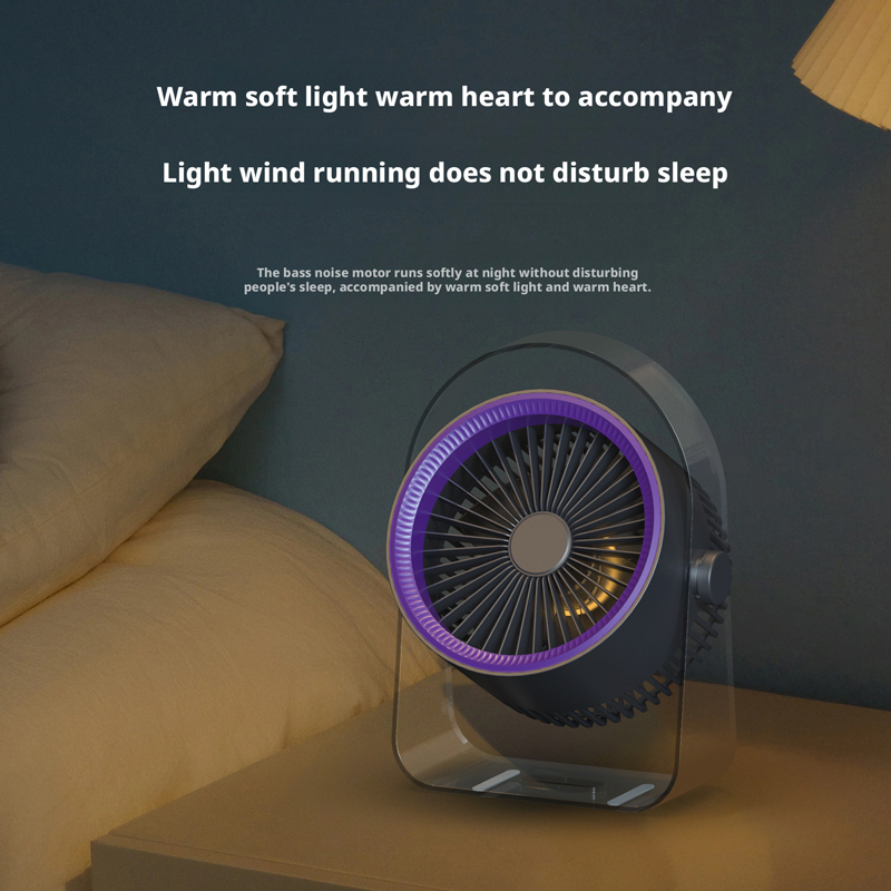 Model HX-F316A Stylish Desk Fan Supplier, Bulk Orders Supported, with Transparent Frame