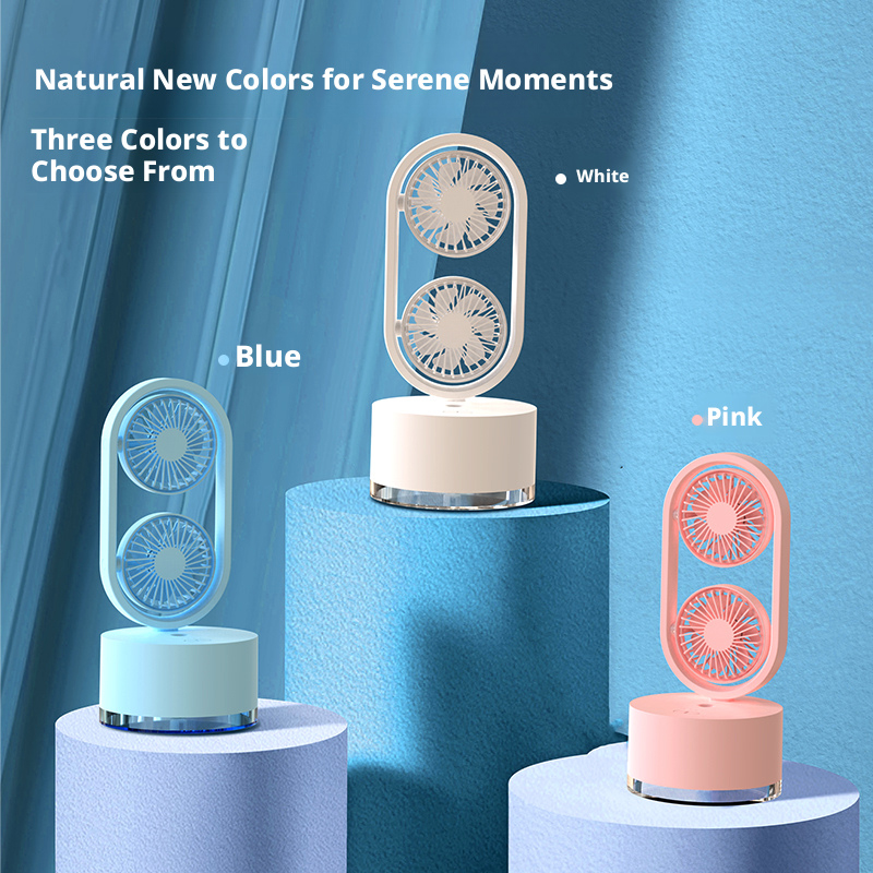 Model 922 Stylish Cooling & Humidifying Fan, OEM/ODM Supported, White/Pink/Blue Options