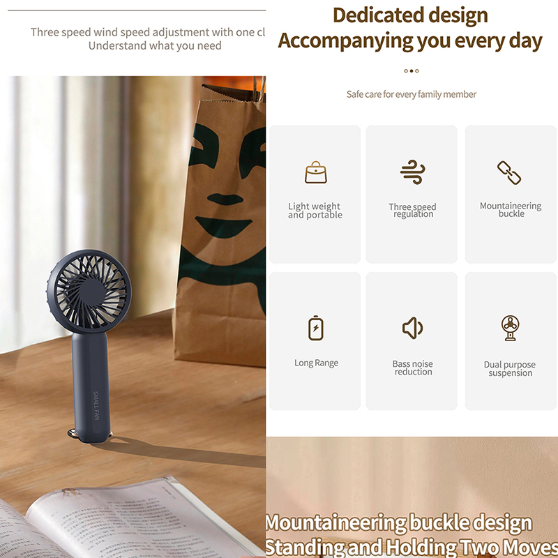 Model 137 Ultra-Lightweight Handheld Fan Supplier, Breeze Accompanying Design, Bulk Orders Supported