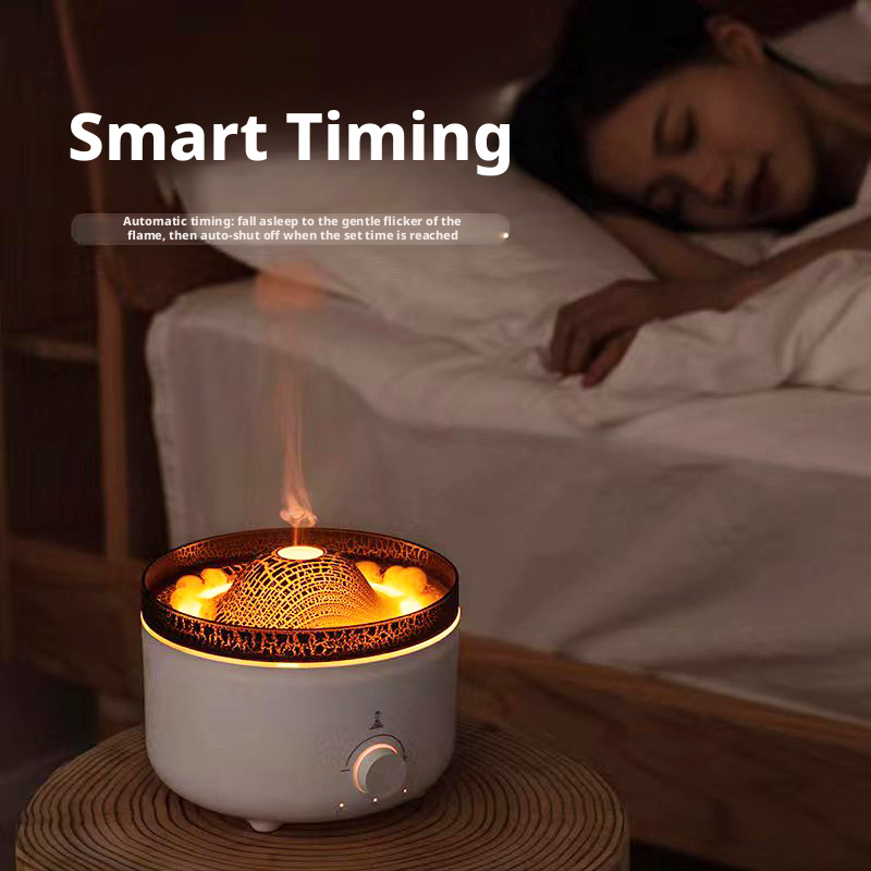 V21A Volcano Aroma Diffuser Manufacturer, 560ml Humidifier with Lava Mist & Light
