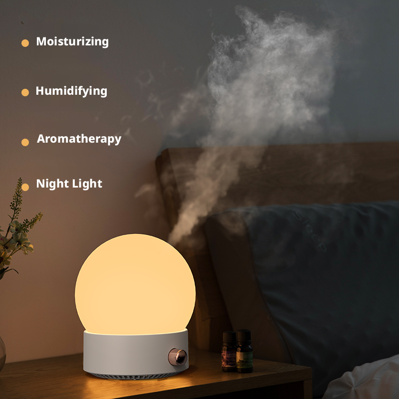 828 Night Light Aroma Diffuser Manufacturer, 350ml Humidifier with Globe Lamp Design