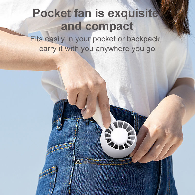Model 950 Ultra-Lightweight Pocket Handheld Fan, 1200mAh Battery-Powered, Compact for Summer & Travel