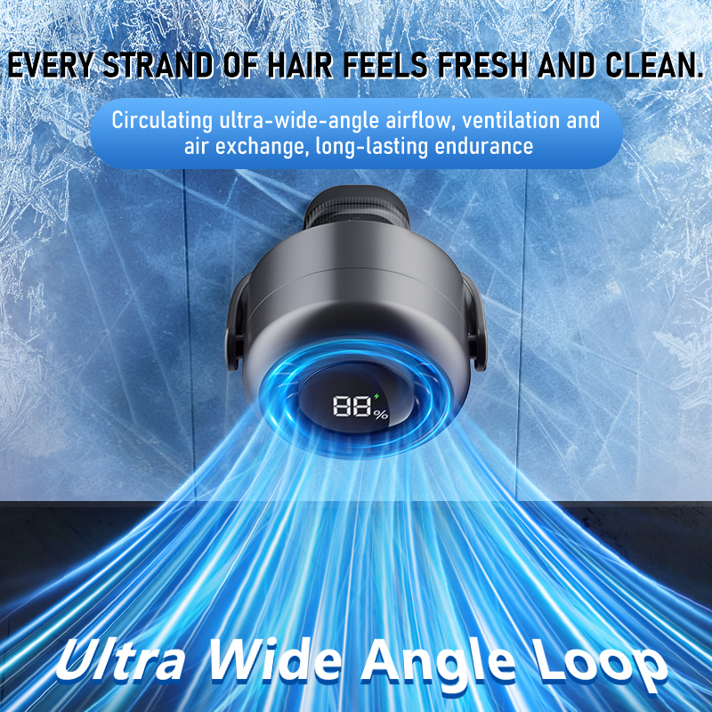HY-F9 Clip-On Desk Circulation Fan | 4000mAh, 100-Speed, 180° Oscillation Factory