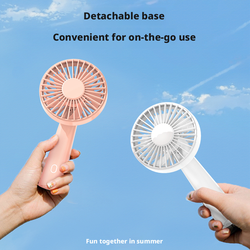 Model 801 Desktop-Compatible Handheld Fan Supplier, Pastel Color Options, Bulk Orders Supported