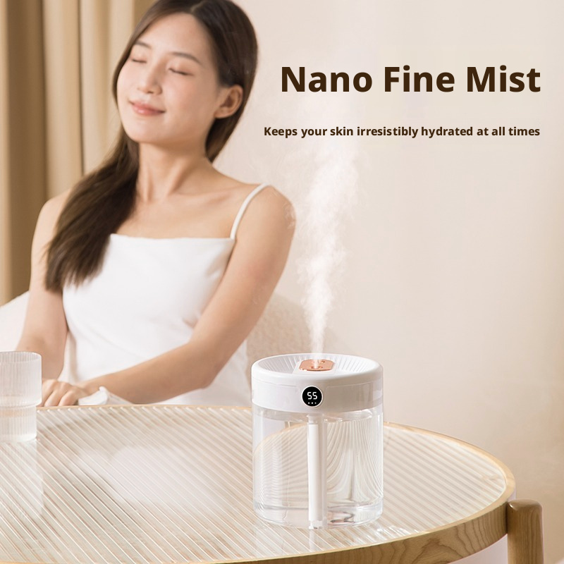 K15 Dual Nozzle Humidifier Manufacturer, 2L Transparent Water Tank