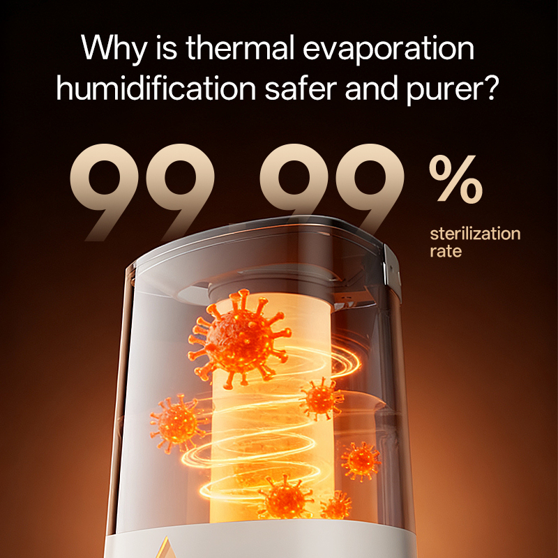 Model HYDS001 5L Large Capacity Humidifier Manufacturer, Dual Nozzle Cool Mist Humidifier with Night Light