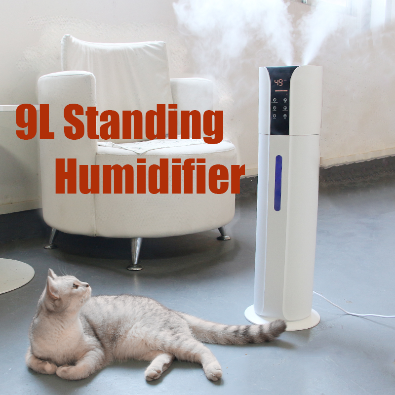 Model BZT-119B 9L Large Capacity Humidifier Manufacturer, Floor-Standing Top-Fill Humidifier with Smart Humidity Control