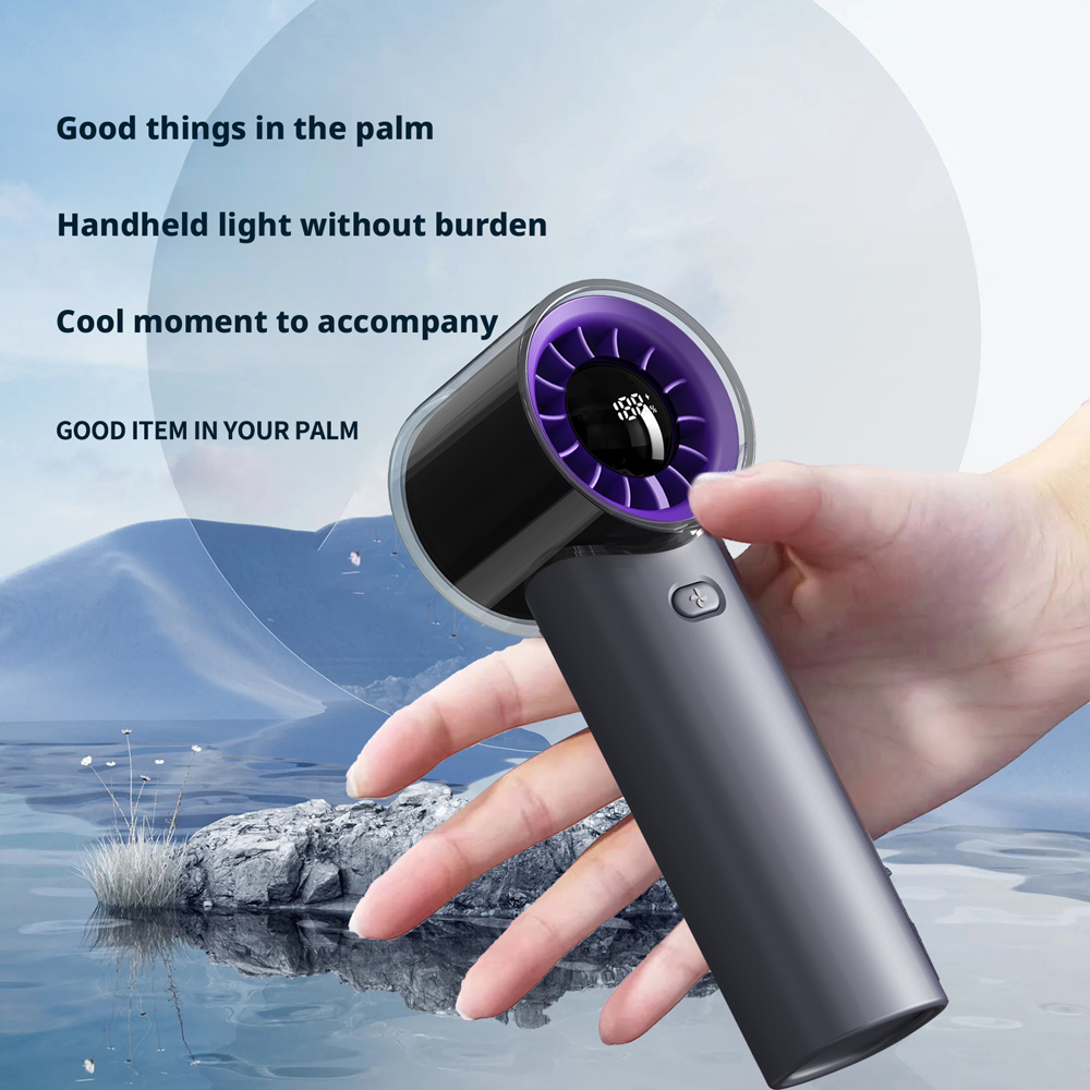 Model HX-F369 Handheld Fan Manufacturer, 3000mAh USB Rechargeable Mini Fan, 3 Colors Available