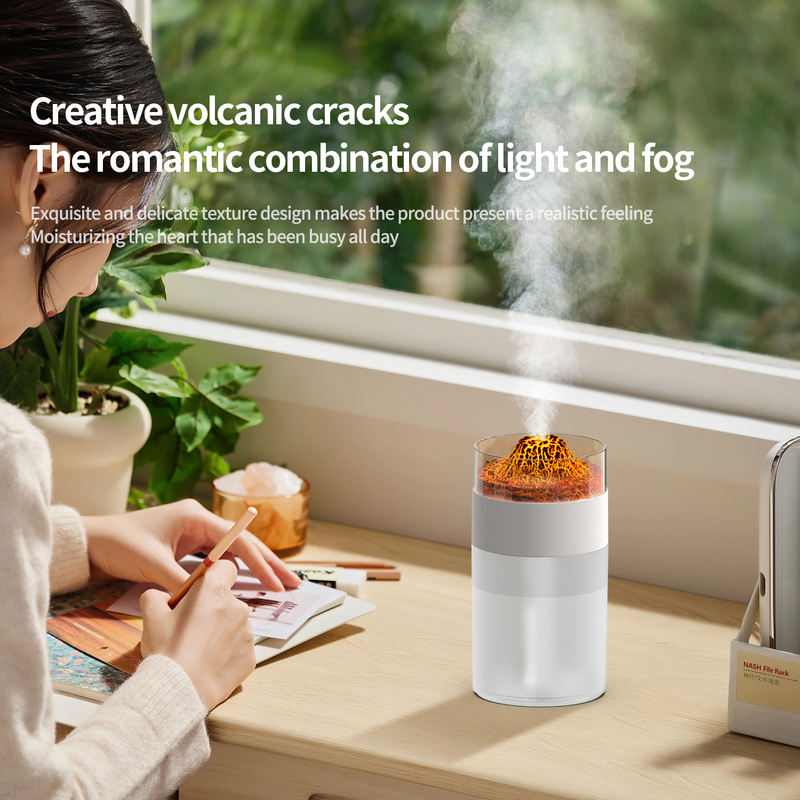 Model 856A Volcano Humidifier Manufacturer, 250ml Desktop Humidifier with Ultrasonic Atomization