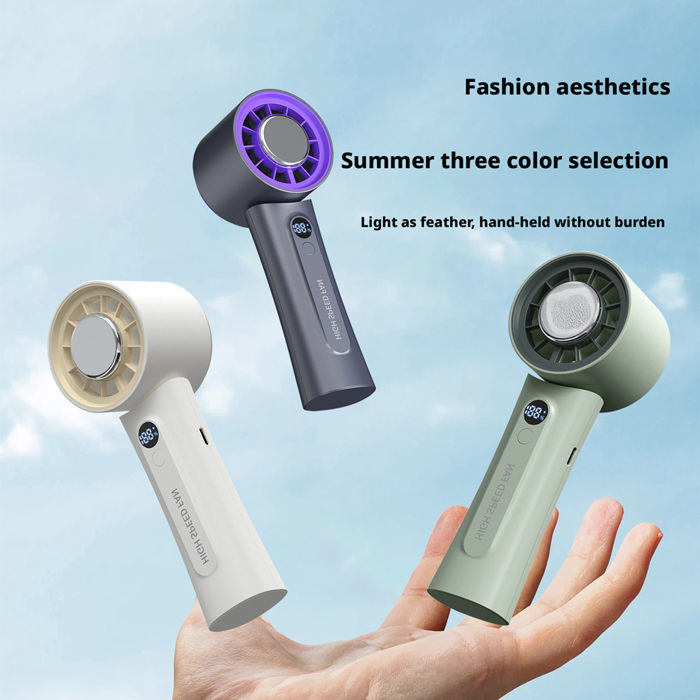 Model HX-F326 USB Rechargeable Handheld Fan, OEM/ODM Supported, Personal Cooling Fan for Summer
