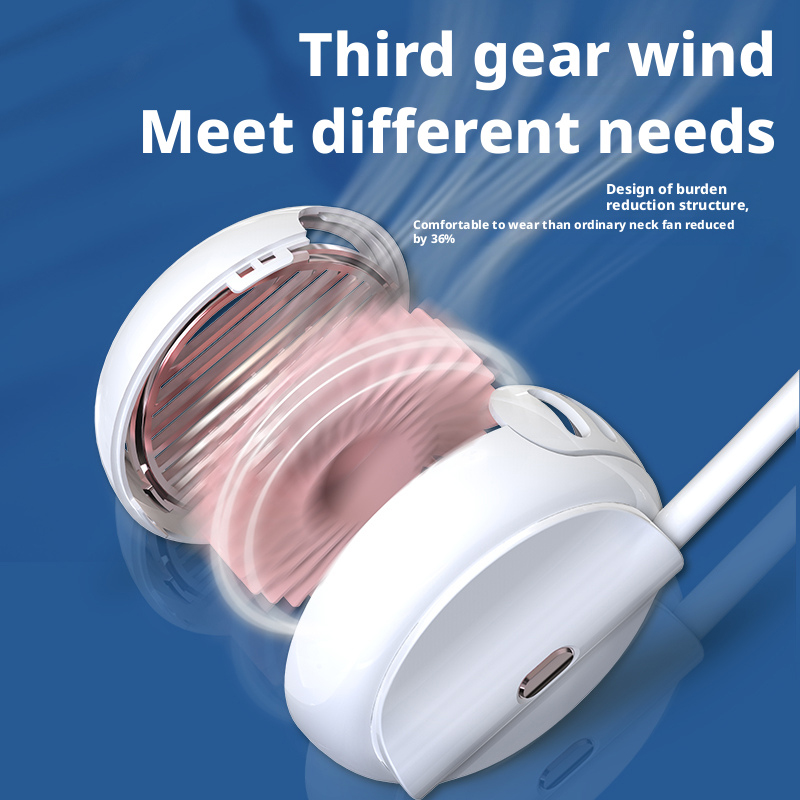 Model HX-923 Battery-Powered Neck Fan Manufacturer, 2000mAh Battery, 2 Colors Available
